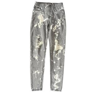 Zara Gray and Cream Skinny Jeans